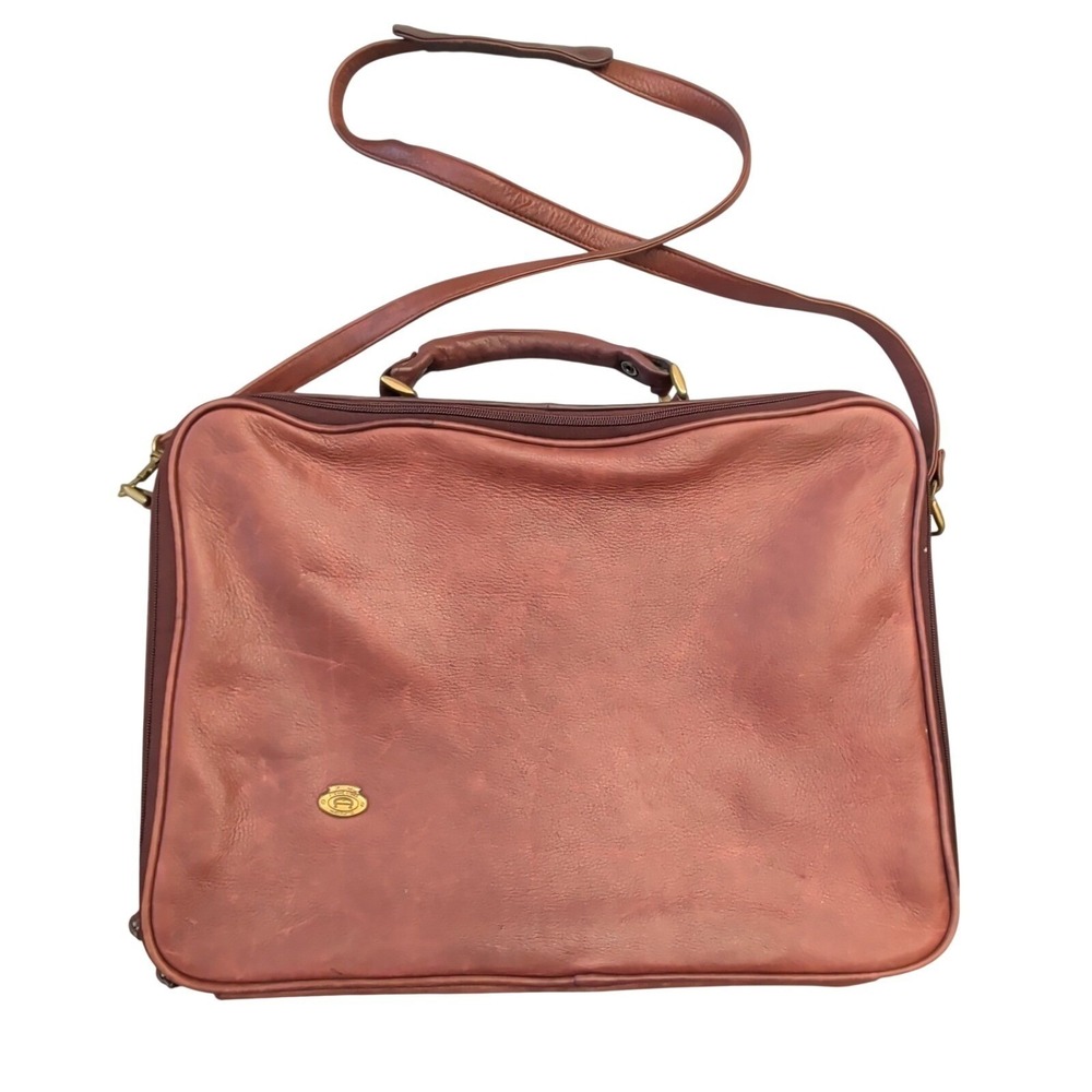 Vintage Etienne Aigner Burgundy Briefcase Shoulderstrap Satchel READ